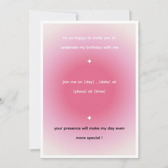 birthday invitation Card (Front)