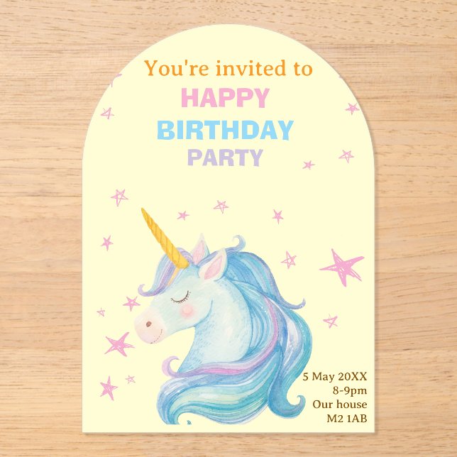 Birthday invitation card  (Front)