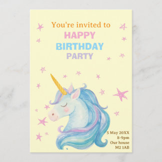 Birthday invitation card 