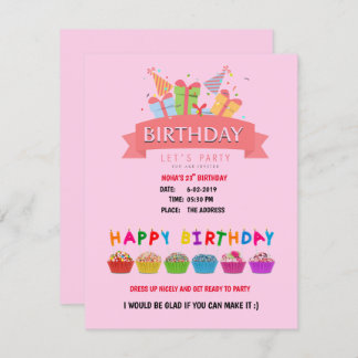 Birthday invitation card