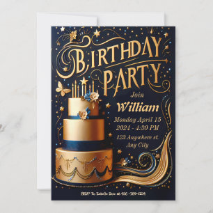 Birthday invitation card for Him