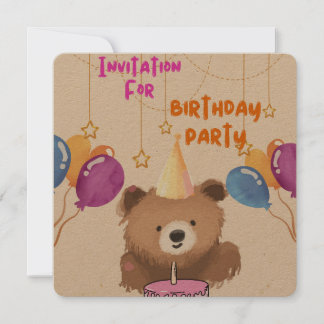 BIRTHDAY INVITATION CARD FOR KIDS