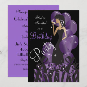 Birthday Invitation, Classy Girl's Party Invitation