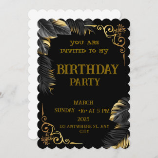 Birthday Invitation - Editable Digital Card -