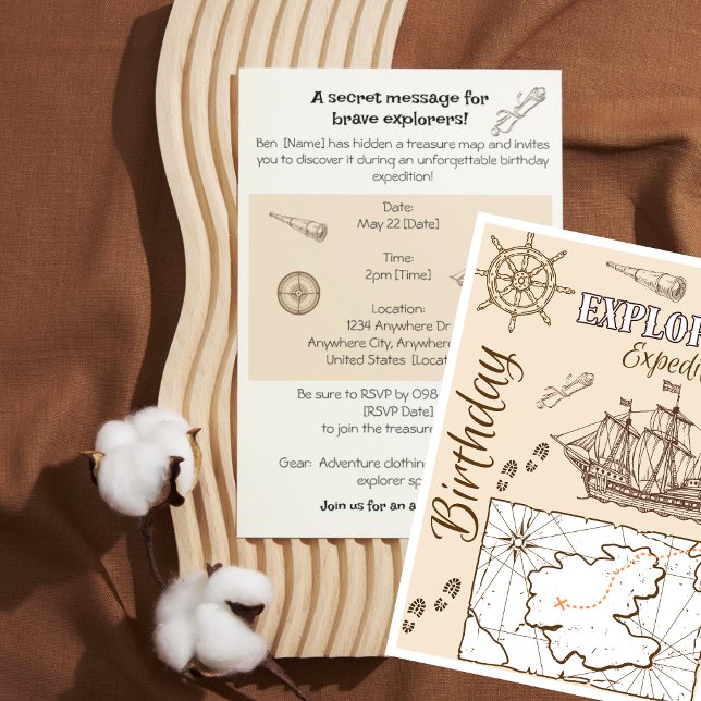 Birthday Invitation Explorer Expedition (Creator Uploaded)