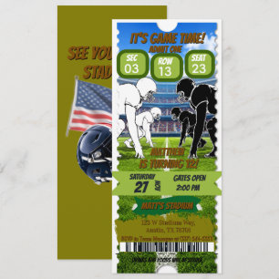 Birthday invitation Football match ticket