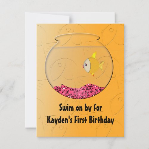 Birthday Invitation for Fish Theme