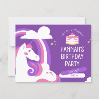 Birthday Invitation for girls Postcard