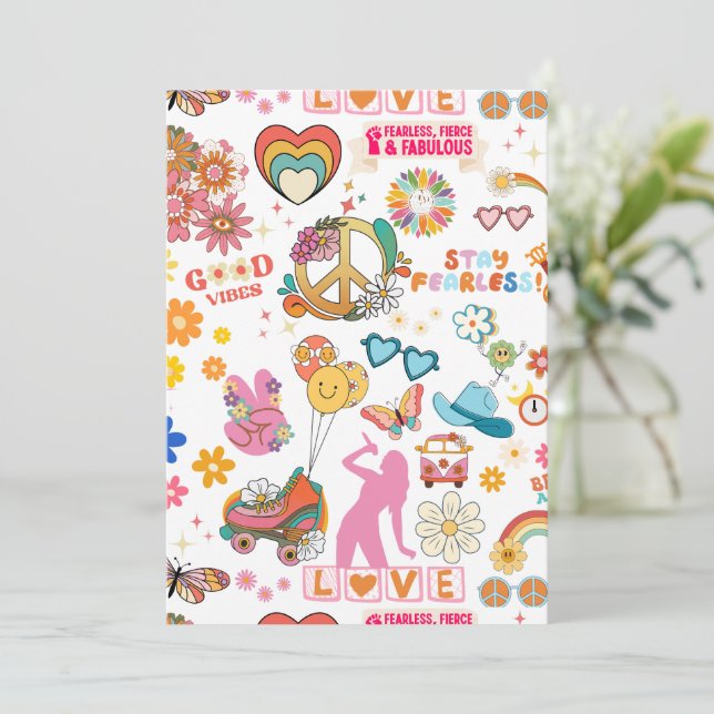 Birthday Invitation for Girls: Swiftie-inspired  (Standing Front)