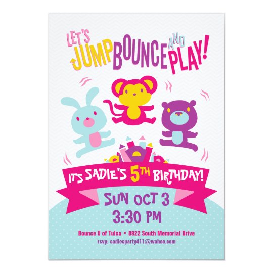 Birthday Invitation *Jump, Bounce & Play* | Zazzle.com