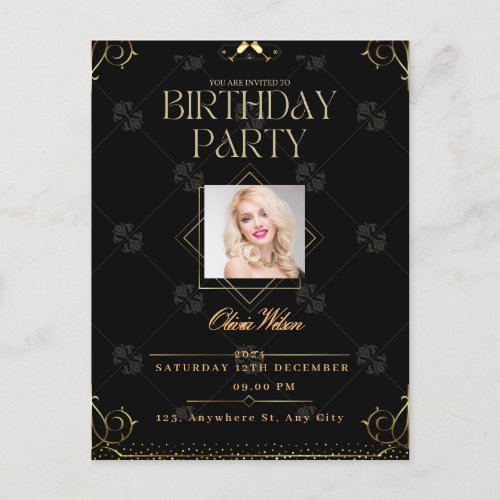 Birthday Invitation Postcard