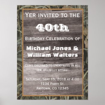 Birthday Invitation Poster by aaronsgraphics at Zazzle