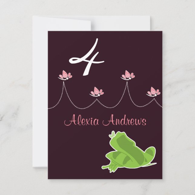 Birthday Invitation - Princess & Frog (Front)
