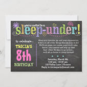 Birthday Invitation-SleepUNDER Party, Neon Invitation (Front)