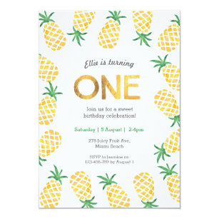pineapple invitations zazzle
