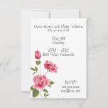 Birthday Invitation With Pink Roses at Zazzle