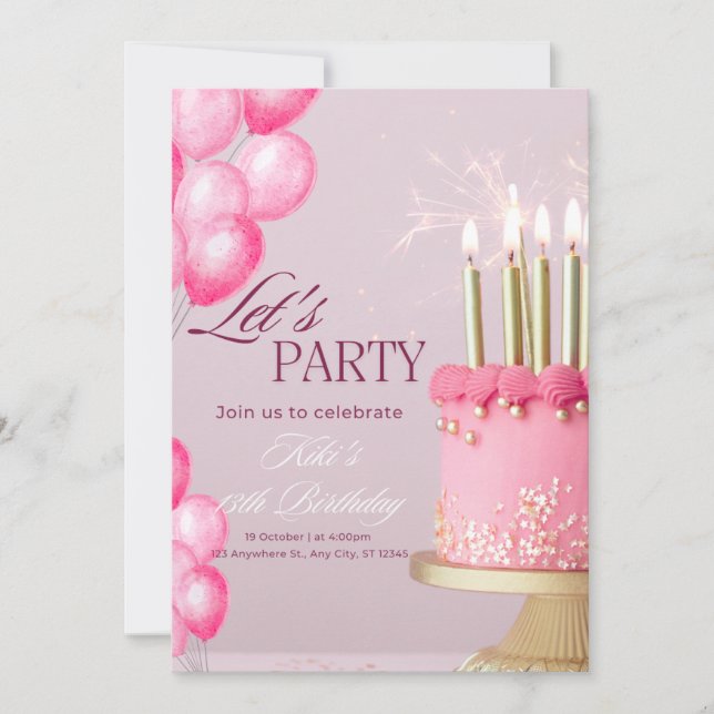 Birthday invitations  (Front)