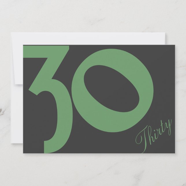 Birthday Invitations (30 Years Old) (Front)