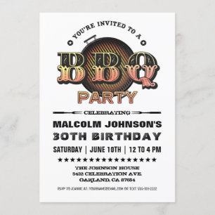 Birthday Invitations BBQ Party