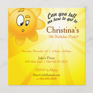 Birthday invite card