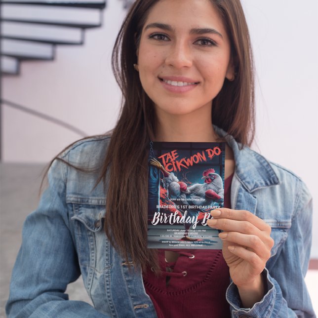 Birthday Invite Dynamic Kick: The Martial Artist (Creator Uploaded)