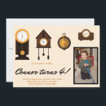 Birthday Invite- Kids Clocks; Hickory Dickory Dock Holiday Card<br><div class="desc">This is an invitation I created for my son's birthday. He loves Hickory Dickory Dock and clocks! Enjoy!</div>
