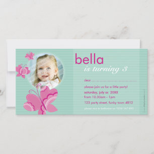BIRTHDAY INVITE PHOTOCARD :: flutterbybutterfly 1
