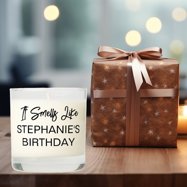 Birthday It Smells Like Personalized gift  Scented Candle (Creator Uploaded)