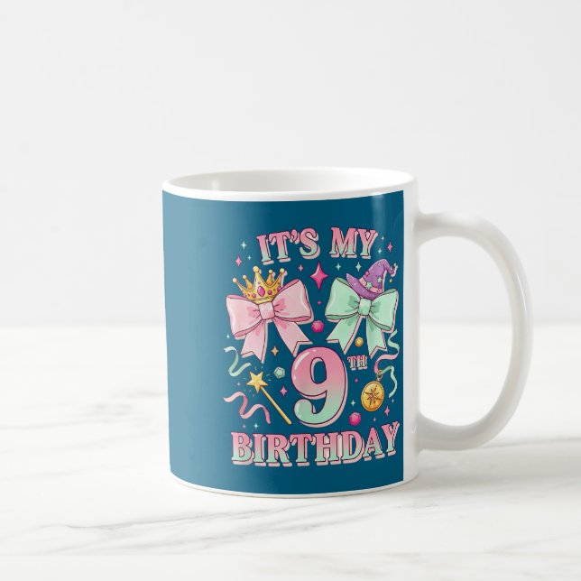 Birthday It's My 9th Birthday Cute Magical Princes Coffee Mug (Right)