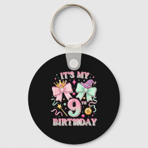 Birthday It's My 9th Birthday Cute Magical Princes Keychain