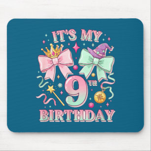 Birthday It's My 9th Birthday Cute Magical Princes Mouse Pad