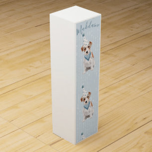 Birthday Jack Russell Dog Party Hat Wine Box