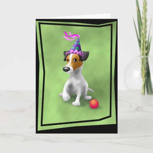 Birthday JackRusselB Card (Front)