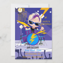 Birthday Jam Out 2 Invitation Card