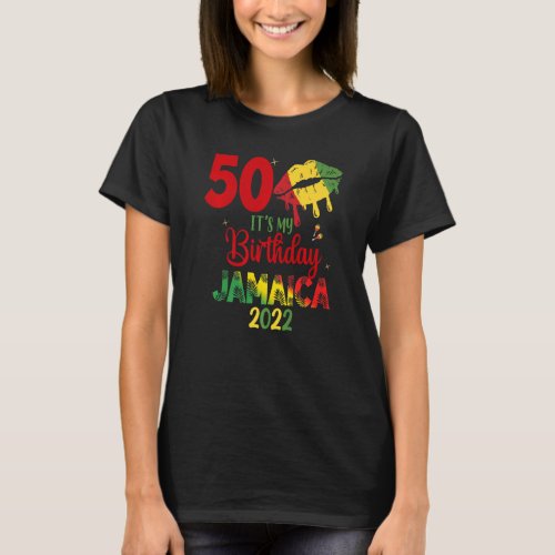 Birthday Jamaica Girl 30th 50th Party Outfit Match T_Shirt