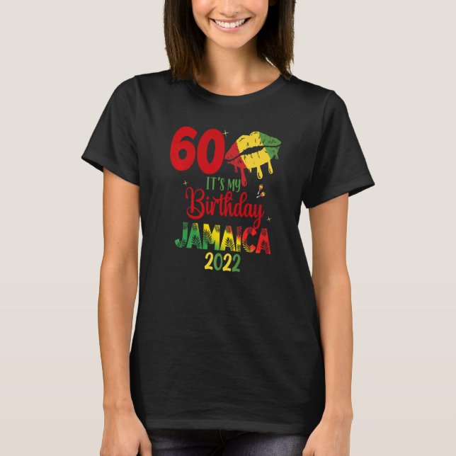 Birthday Jamaica Girl 30th 50th Party Outfit Match T-Shirt (Front)