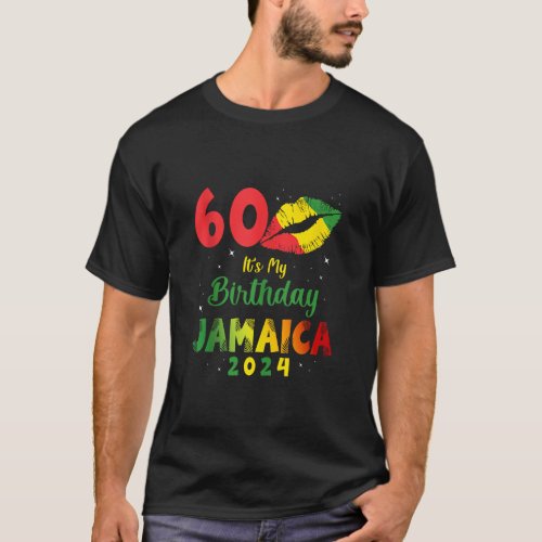 Birthday Jamaica Girl 60th Birthday 2024 Jamaica V T_Shirt