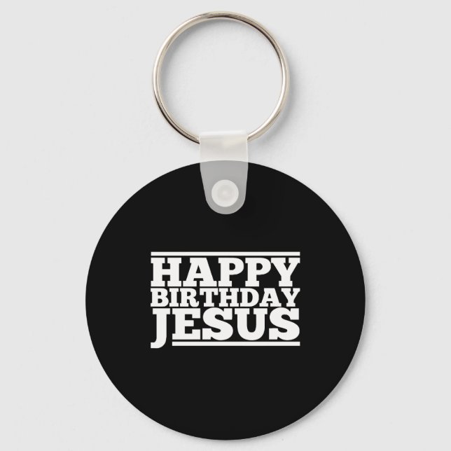 Birthday Jesus Christmas Keychain (Front)