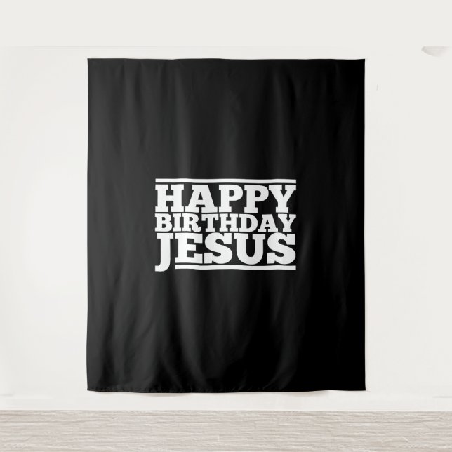 Birthday Jesus Christmas Tapestry (Front)