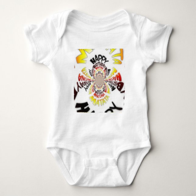Birthday Kaleidoscope Art Print Baby Bodysuit (Front)