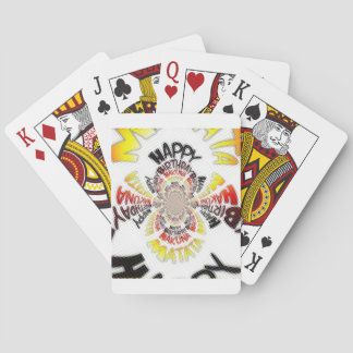 Birthday Kaleidoscope Art Print Poker Cards