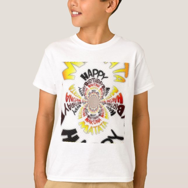 Birthday Kaleidoscope Art Print T-Shirt (Front)