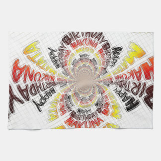 Birthday Kaleidoscope Art Print Towel
