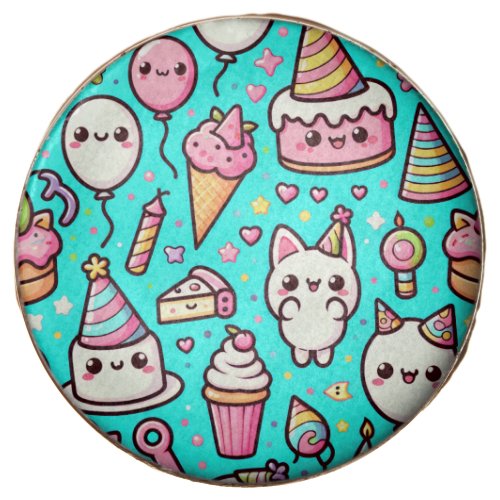 Birthday Kawaii Pattern Chocolate Covered Oreo