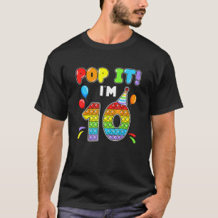 Birthday Kids Pop It I'm 10 Years Old 10Th Birthda T-Shirt