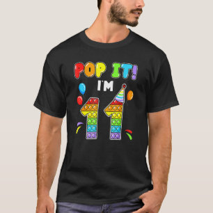 Birthday Kids Pop It I'm 11 Years Old 11th Birthda T-Shirt