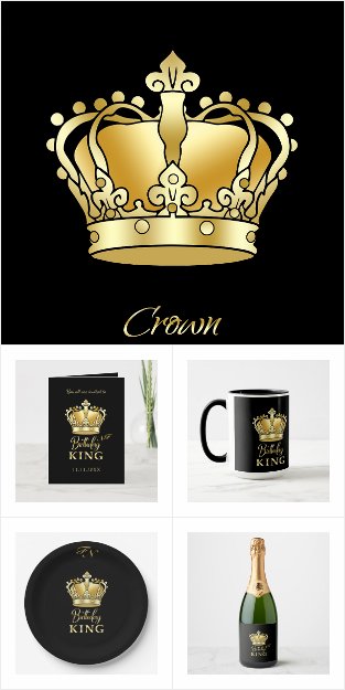 Birthday King Gold Crown Luxury Gifts and Presents