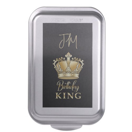 Birthday King Gold Crown Queen Luxury Monogram Cake Pan