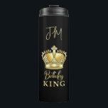 Birthday King Gold Crown Queen Luxury Monogram Thermal Tumbler<br><div class="desc">Happy Birthday King Gold Crown Monogram Design / Prince / Princess / King / Queen / Royal gold glitter Crown For Boys And Men Birthday Gold Royal Crown, glitter texture, luxury, Anniversary Event, Graduation Party, Present, Gifts for him, father, boy, friend, boyfriend, Family Best Men, Brother, Grandfather, Son, New Father,...</div>