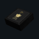 Birthday King Gold Crown Royal Monogram Luxury Gift Box<br><div class="desc">Happy Birthday King Gold Crown Design / Prince / Princess / King / Queen / Royal gold glitter Crown For Boys And Men Birthday Gold Royal Crown, glitter texture, luxury, design for Crafts & Party Supplies > Gift Wrapping Supplies > Gift Boxes. Anniversary Event, Gifts T-Shirt. Gifts for him, father,...</div>